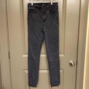 GAP black/dark grey high waisted skinny jeans